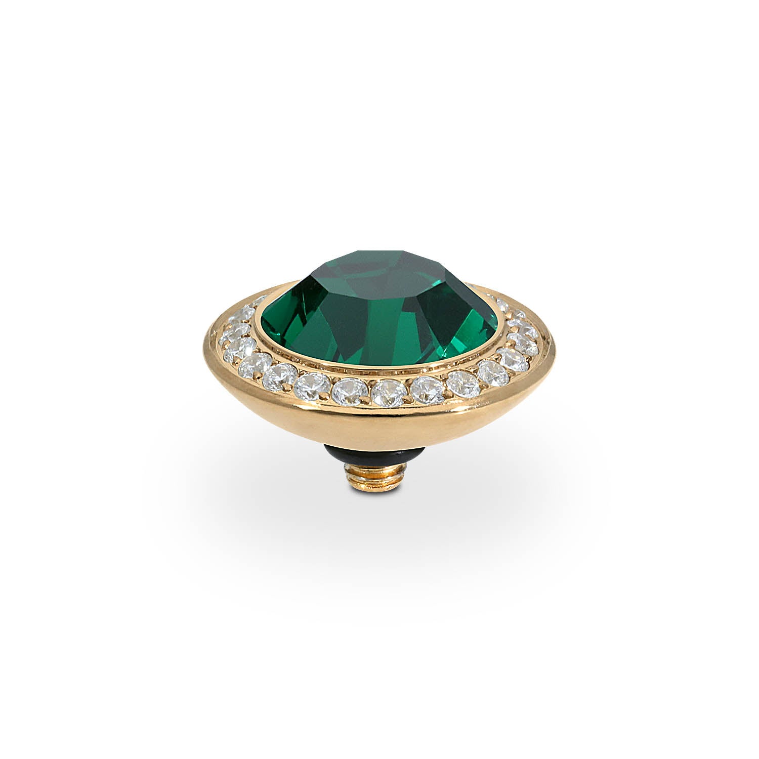 Tondo Deluxe Top 13 mm - Gold emerald