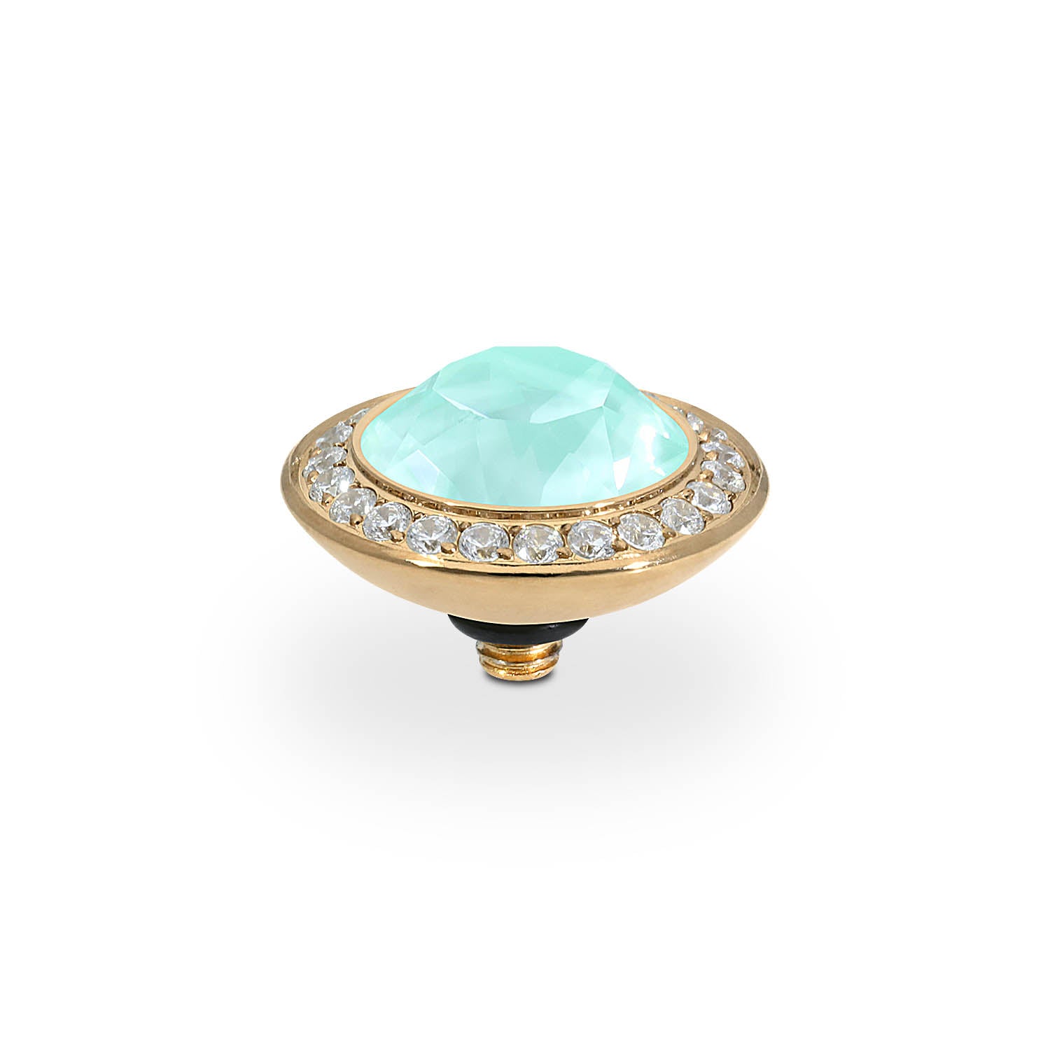 Tondo Deluxe Top 13 mm - Gold crystal soft mint ignite