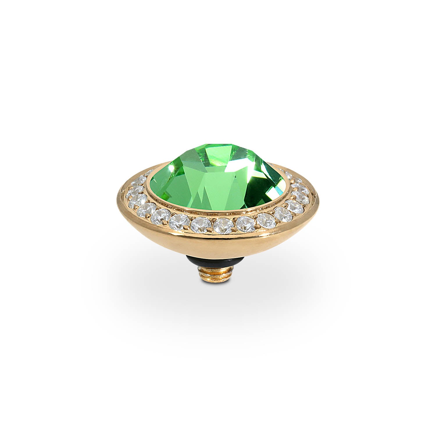 Tondo Deluxe Top 13 mm - Gold peridot