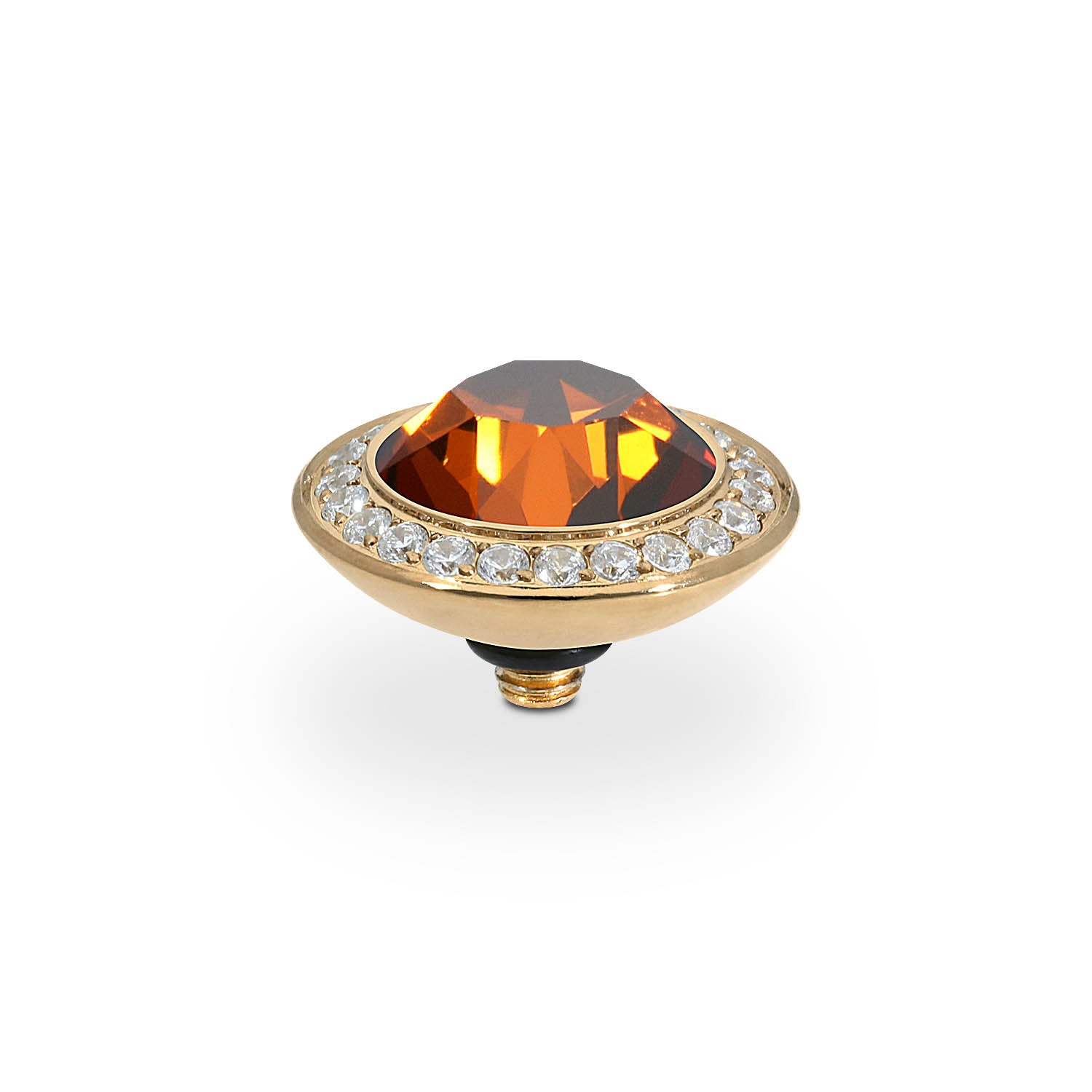Tondo Deluxe Top 13 mm - Gold smoked amber