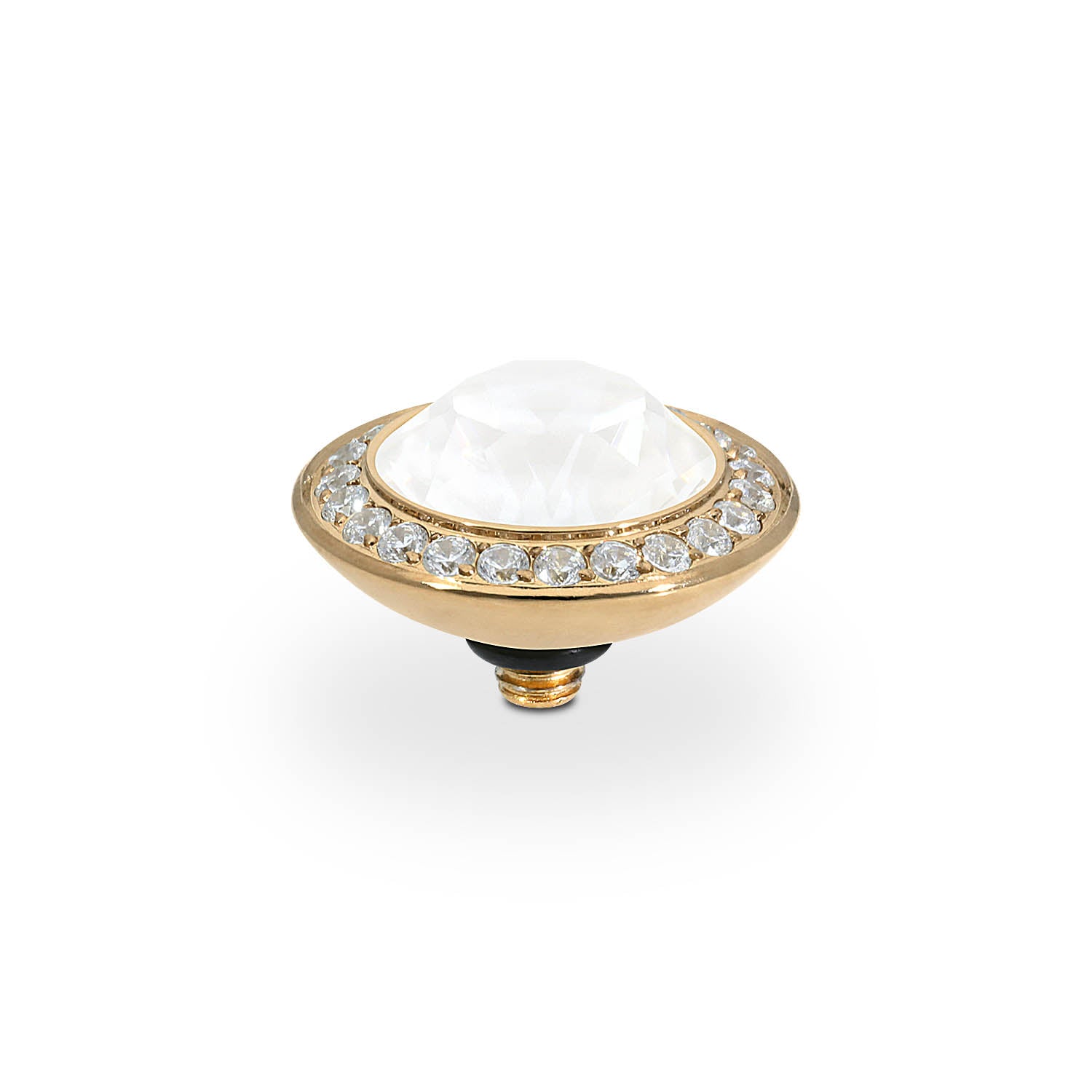 Tondo Deluxe Top 13 mm - Gold crystal electric white ignite
