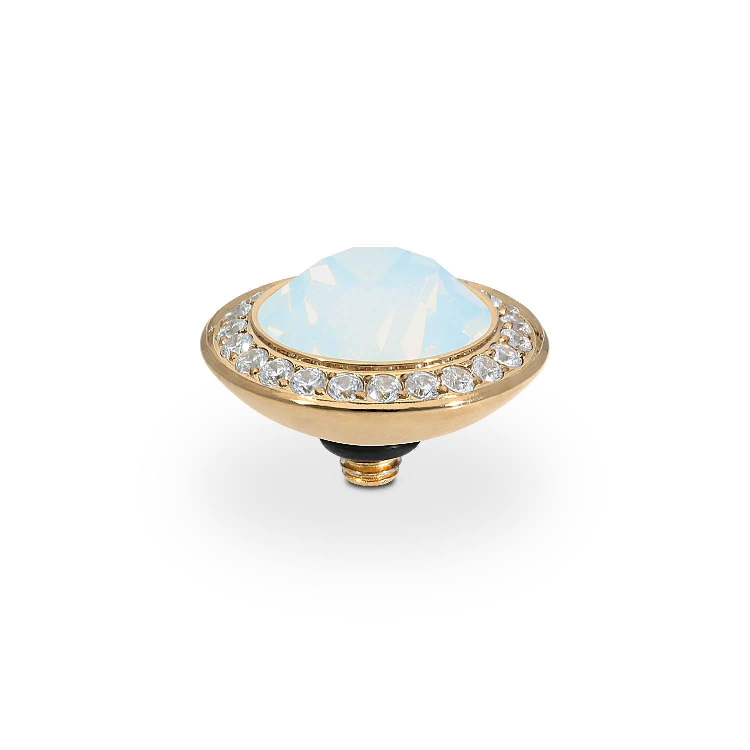 Tondo Deluxe Top 13 mm - Gold white opal