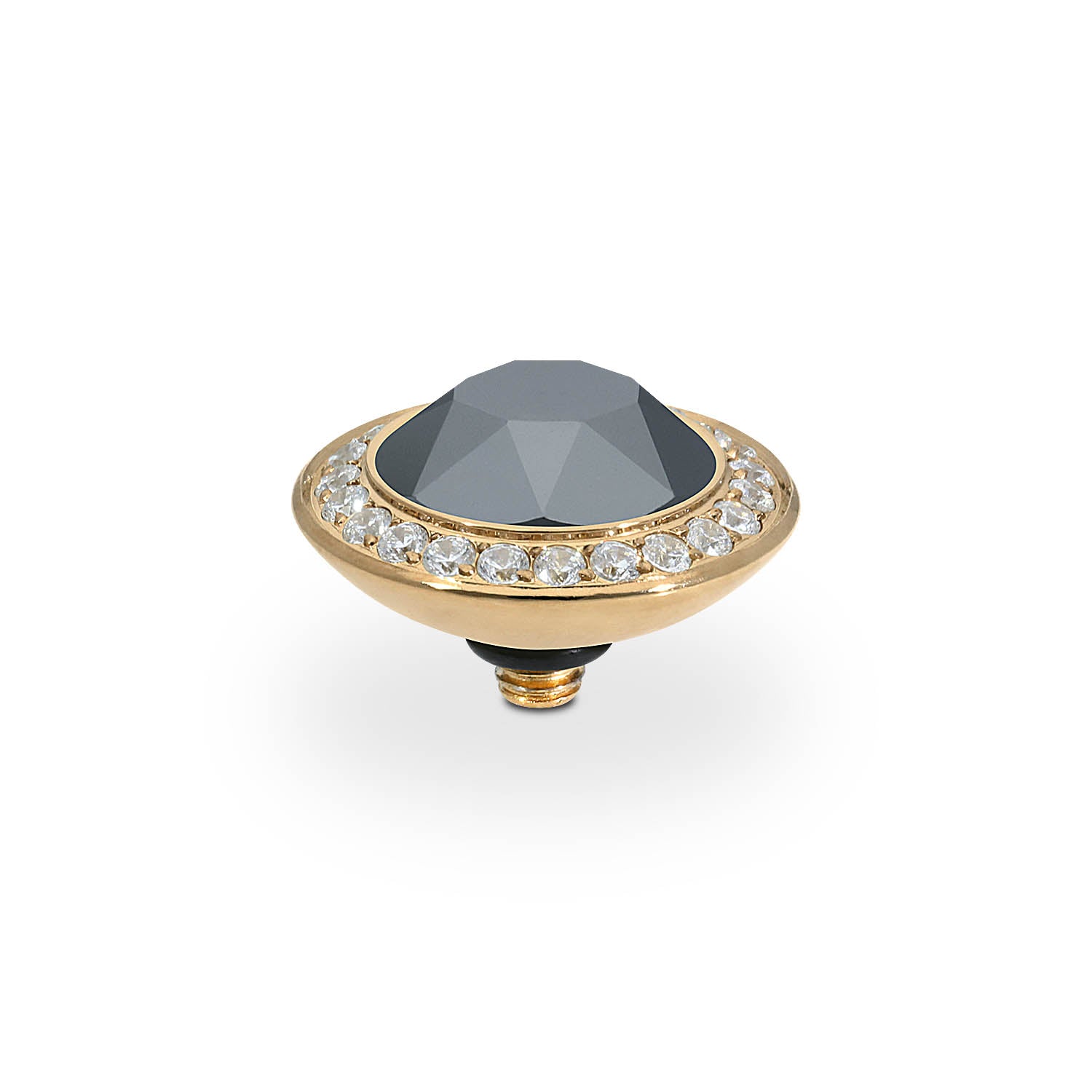 Tondo Deluxe Top 13 mm - Gold jet hematite