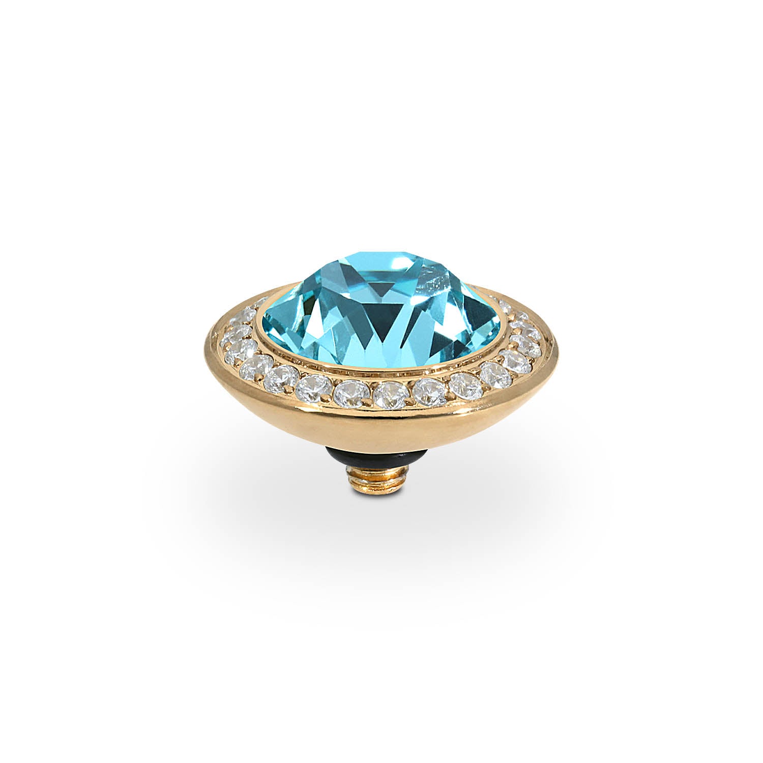 Tondo Deluxe Top 13 mm - Gold Light Turquoise