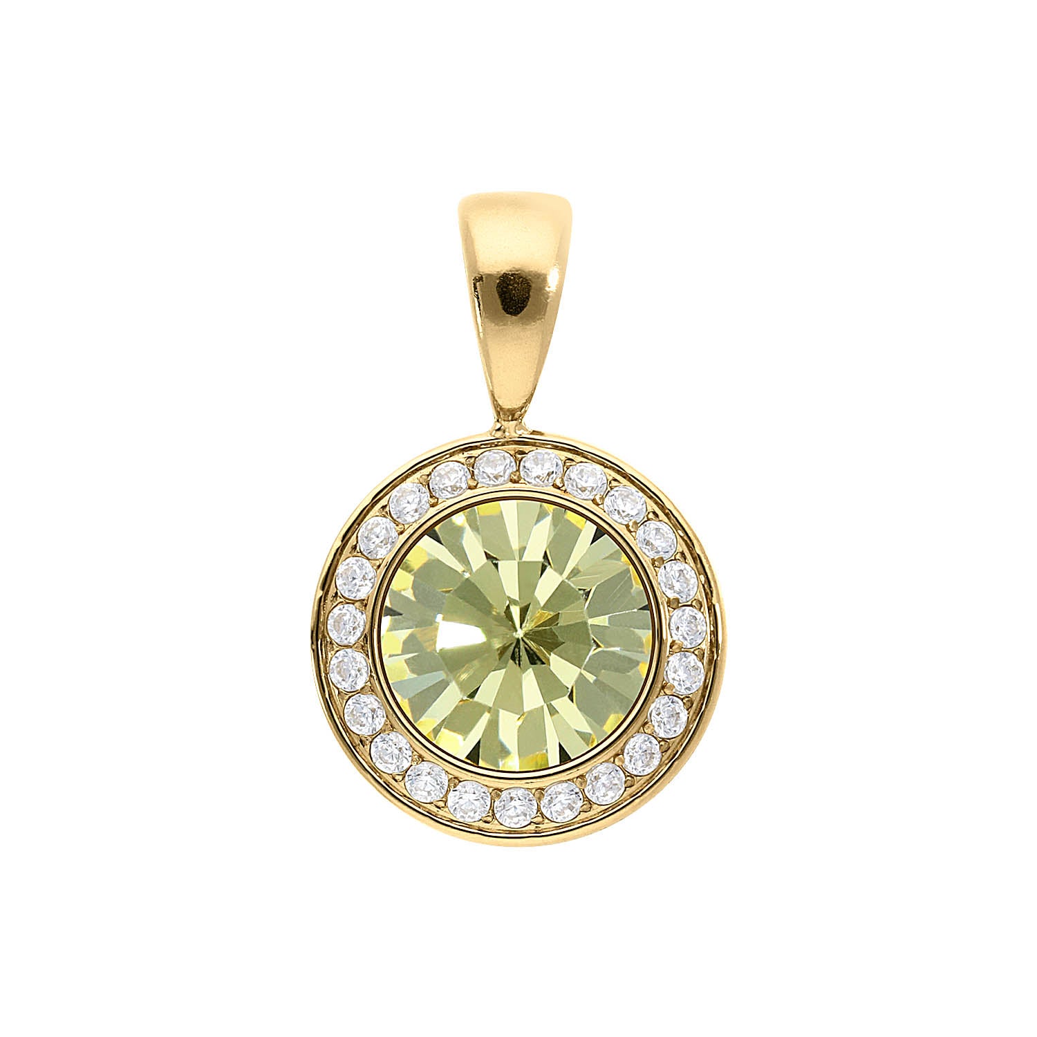 Tondo Deluxe Anhänger 13 mm - Gold Jonquil