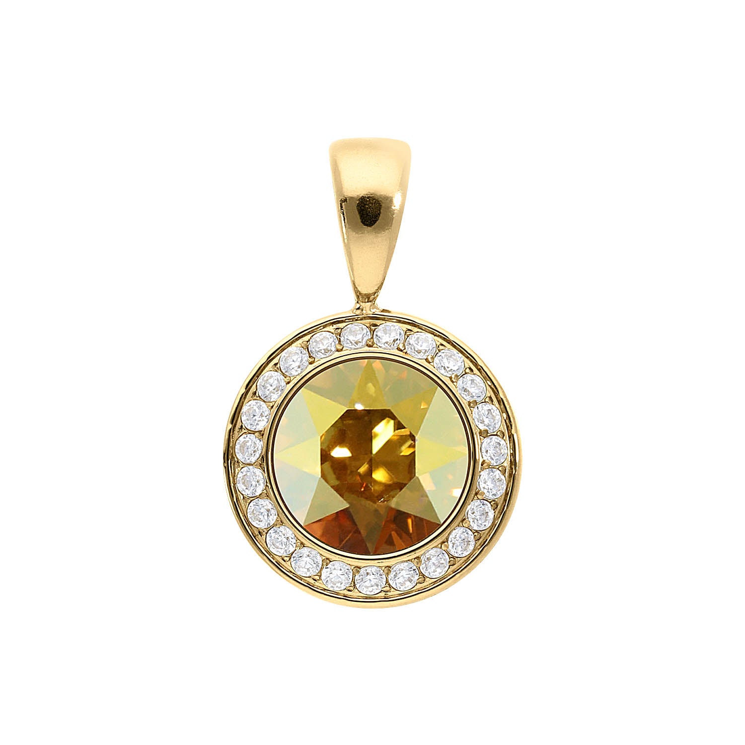 Tondo Deluxe Anhänger 13 mm - Gold metallic sunshine