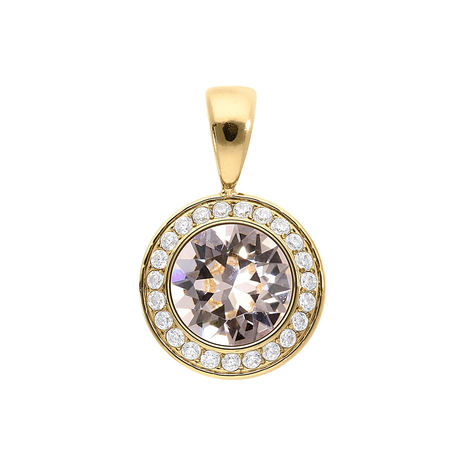 Tondo Deluxe Anhänger 13 mm - Gold silk