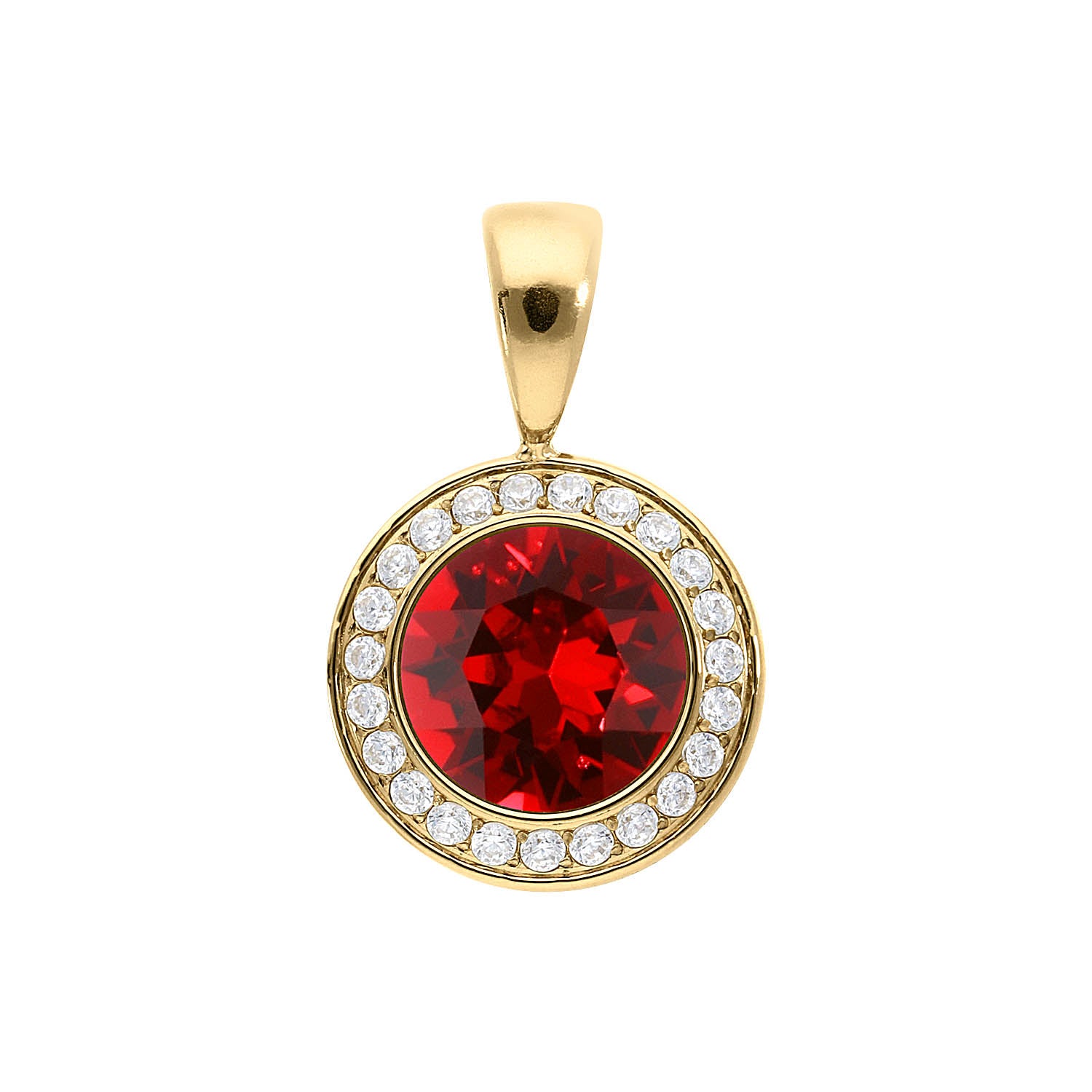 Tondo Deluxe Anhänger 13 mm - Gold scarlet