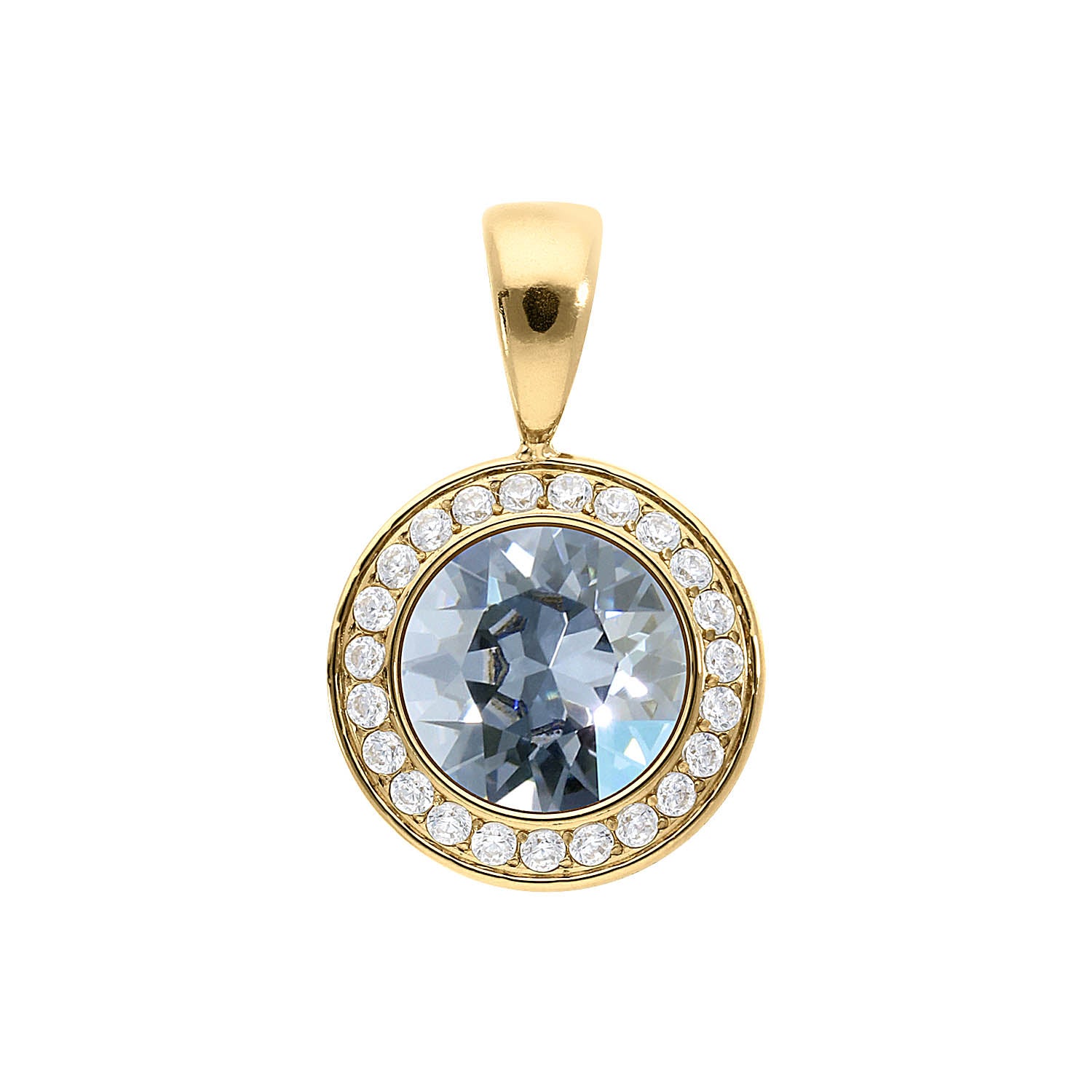 Tondo Deluxe Anhänger 13 mm - Gold blue shade