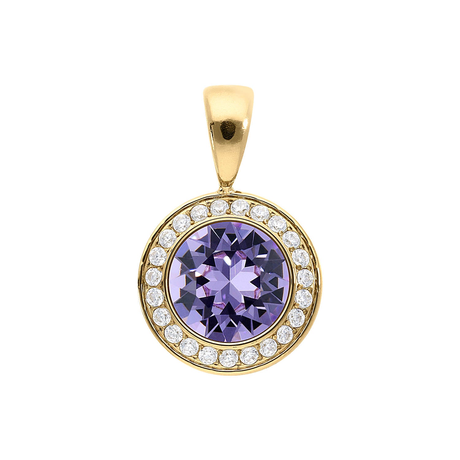 Tondo Deluxe Anhänger 13 mm - Gold Violet