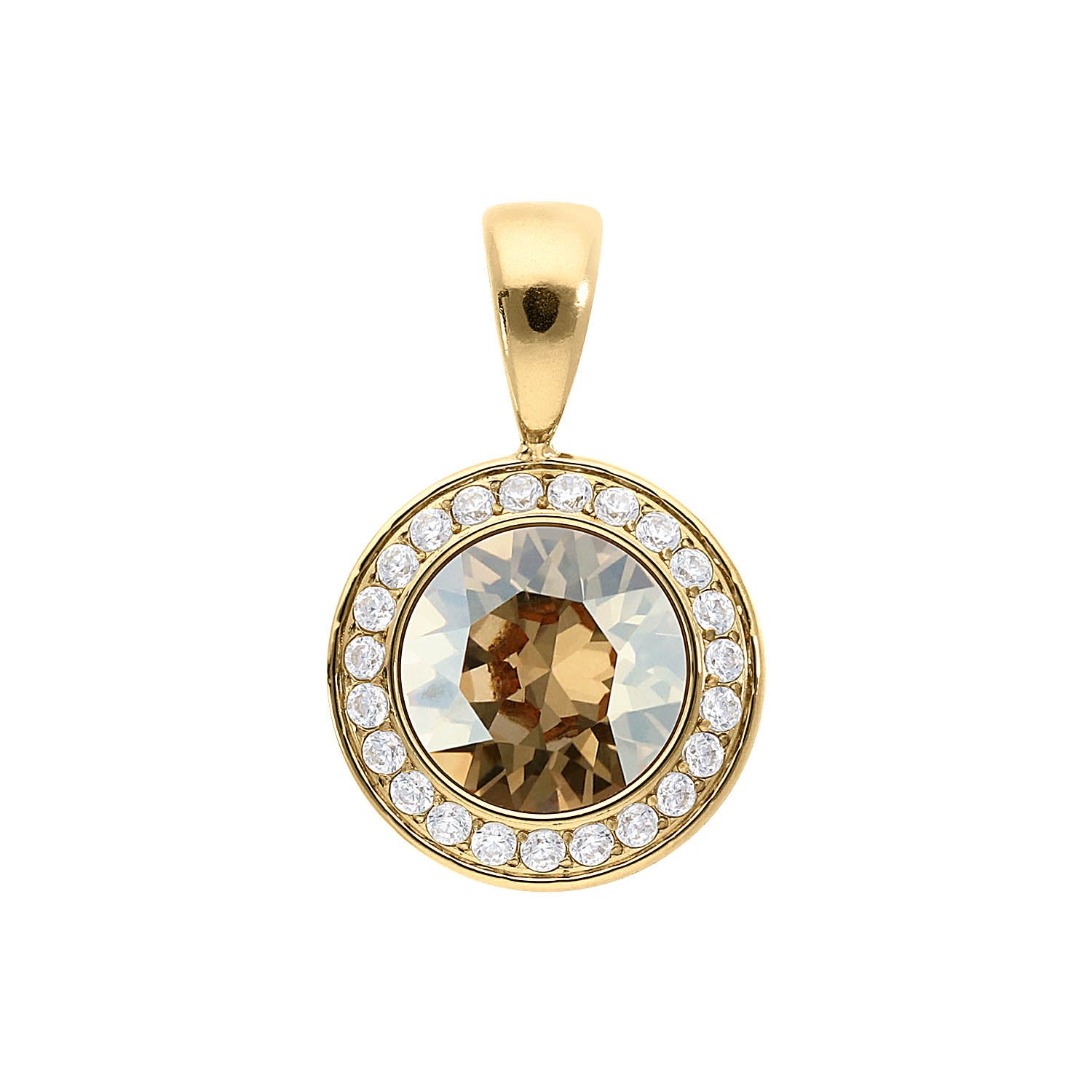 Tondo Deluxe Anhänger 13 mm - Gold golden shadow