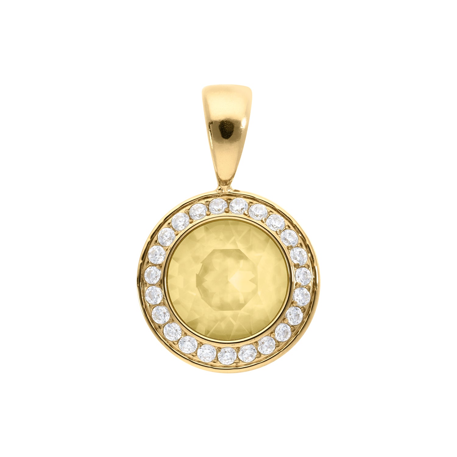 Tondo Deluxe Anhänger 13 mm - Gold Recreated Dark Jonquil