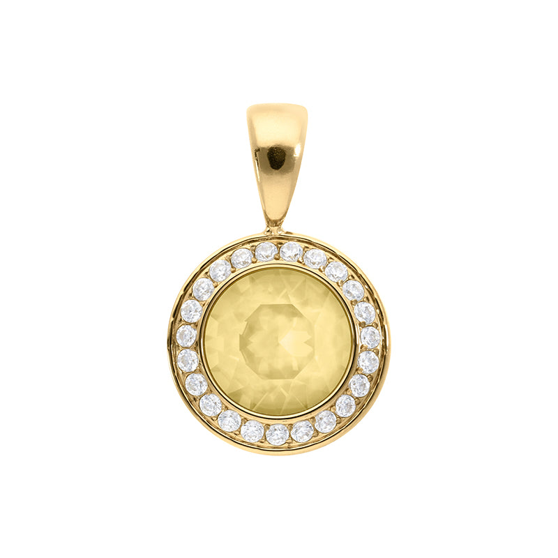 Tondo Deluxe Anhänger 13 mm - Gold Recreated Dark Jonquil