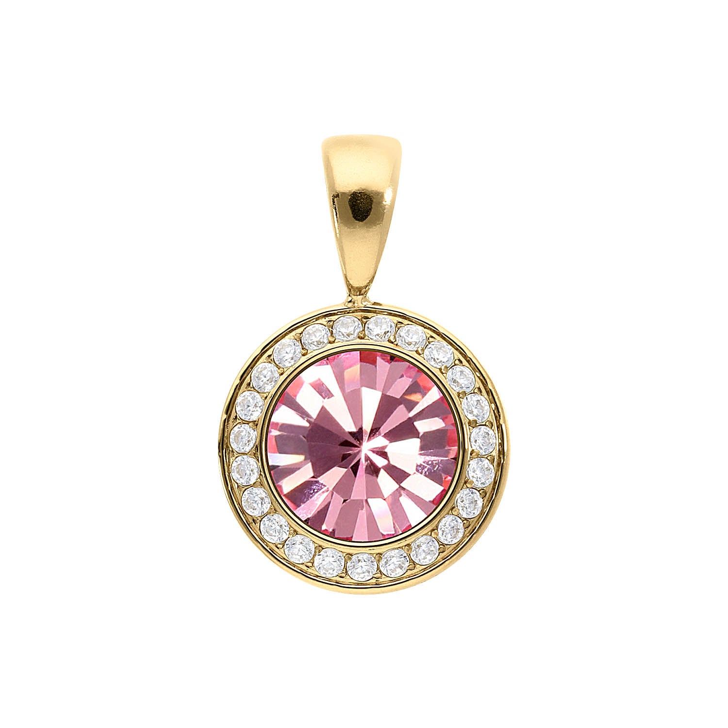 Tondo Deluxe Anhänger 13 mm - Gold Light Rose