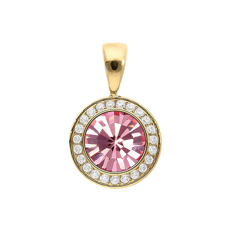 Tondo Deluxe Anhänger 13 mm - Gold Light Rose