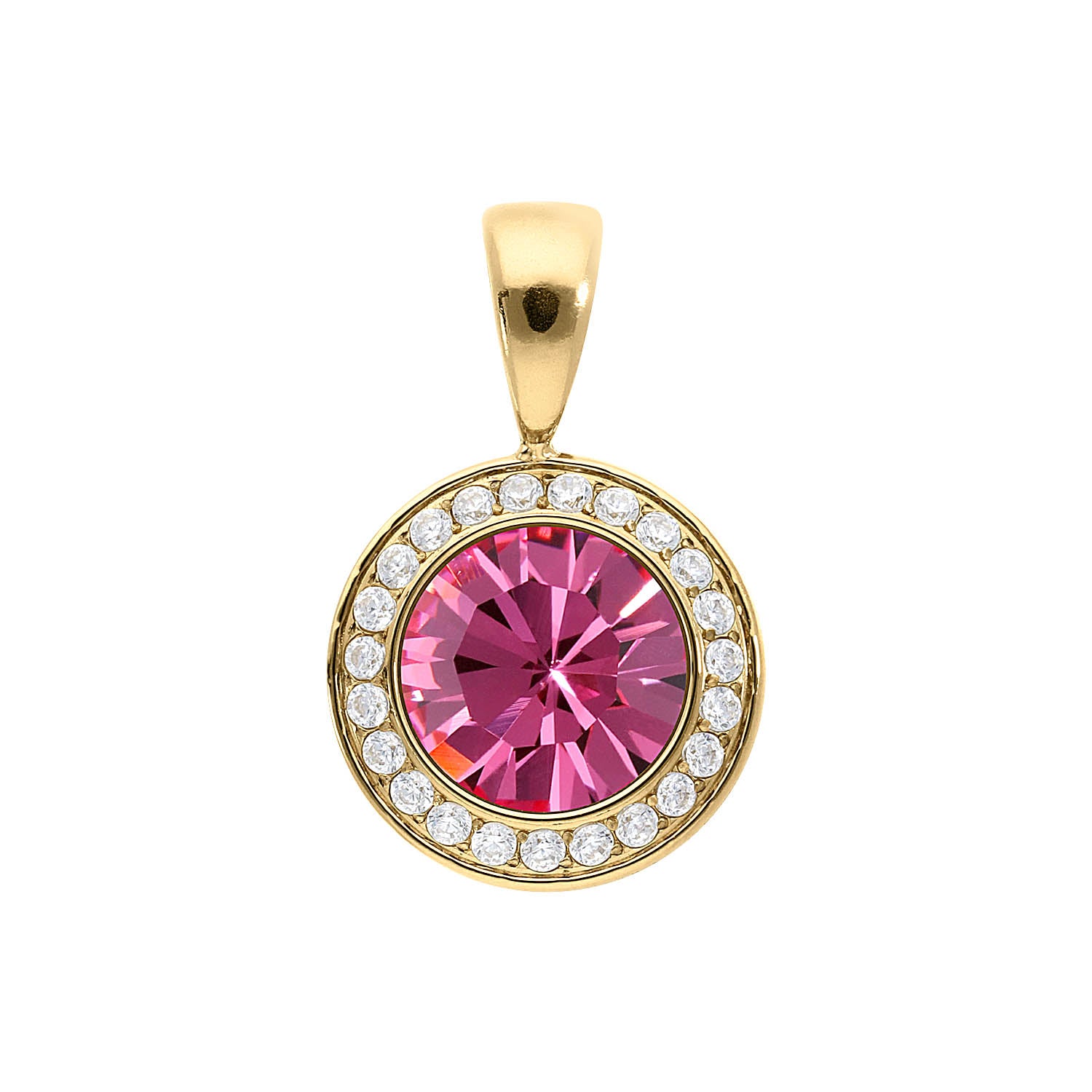 Tondo Deluxe Anhänger 13 mm - Gold rose