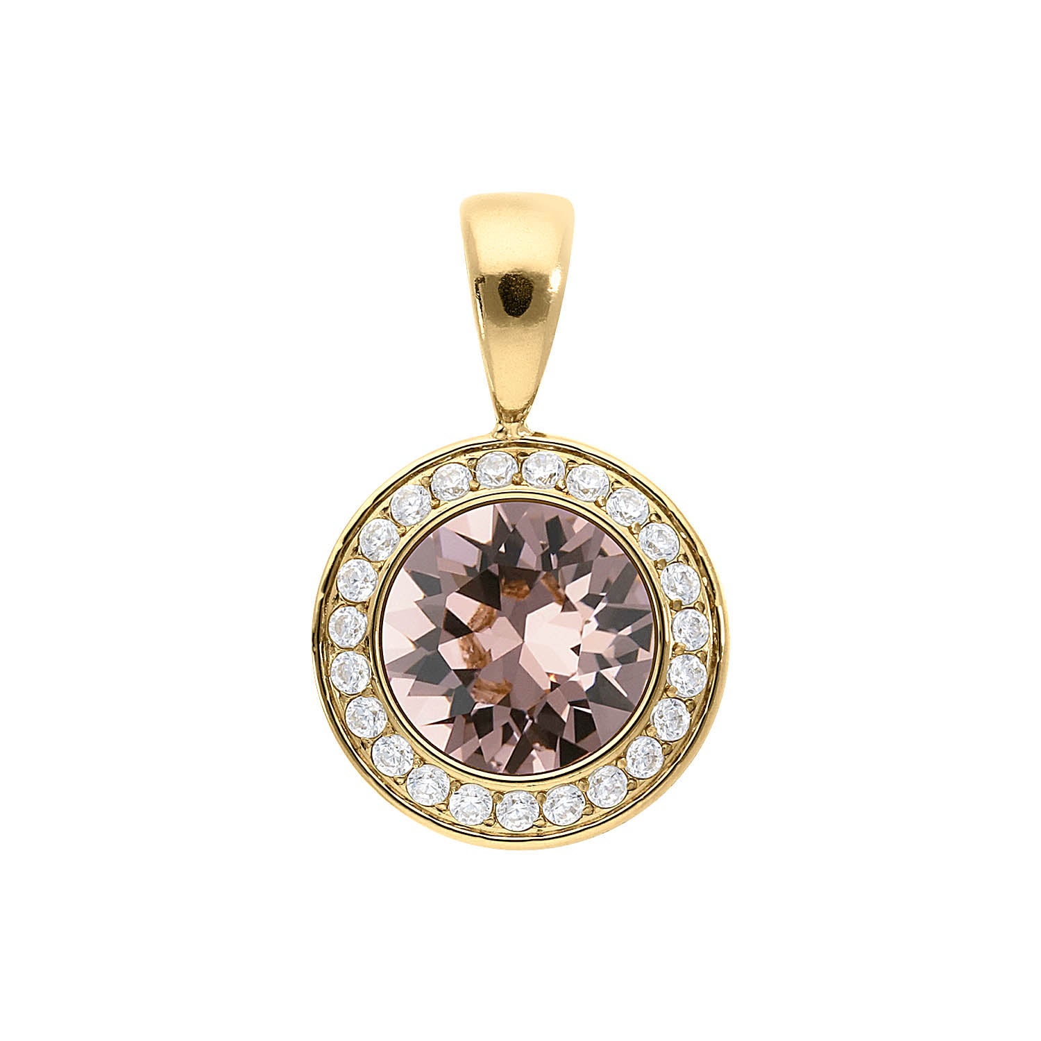 Tondo Deluxe Anhänger 13 mm - Gold vintage rose