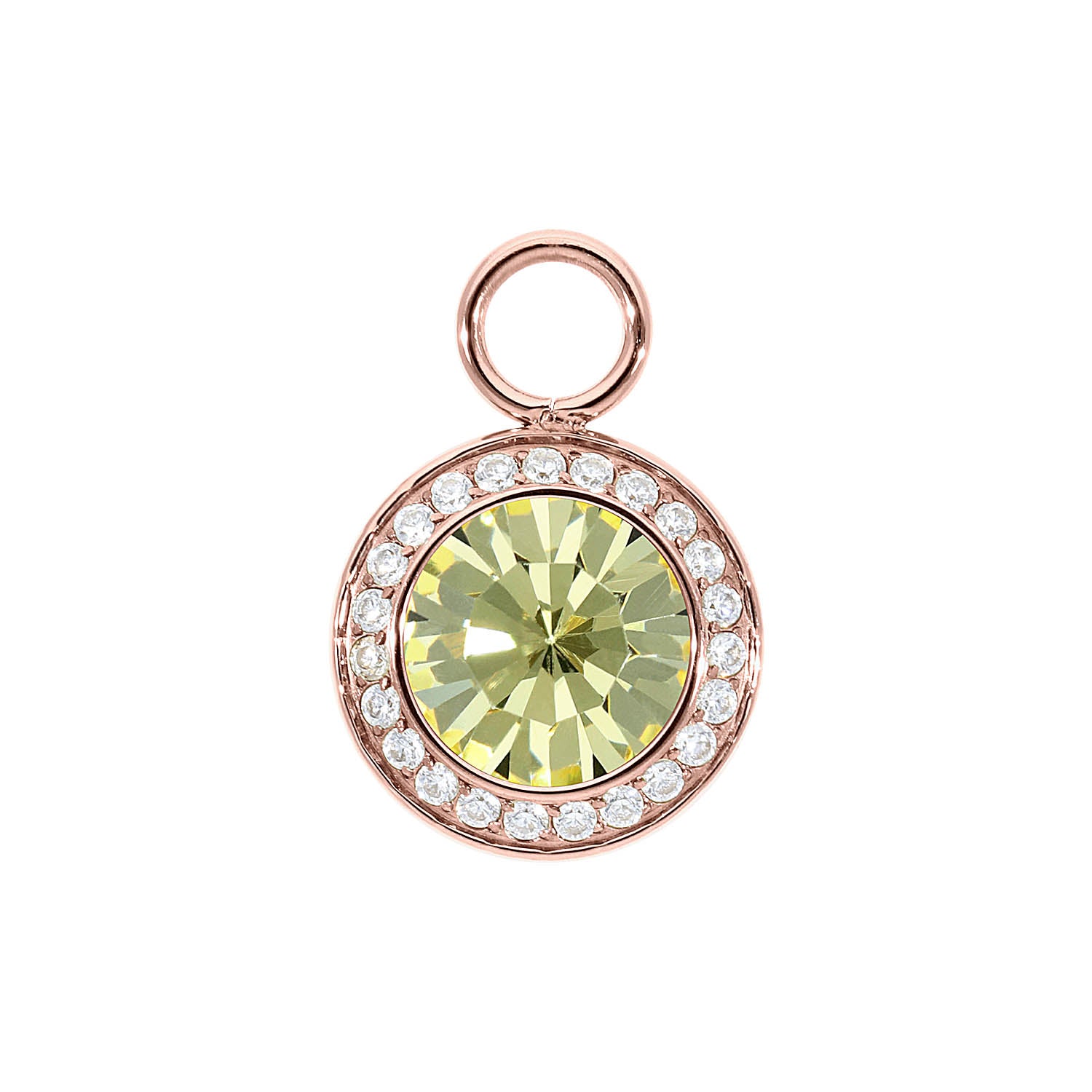 Tondo Deluxe Charm 13 mm - Roségold Jonquil