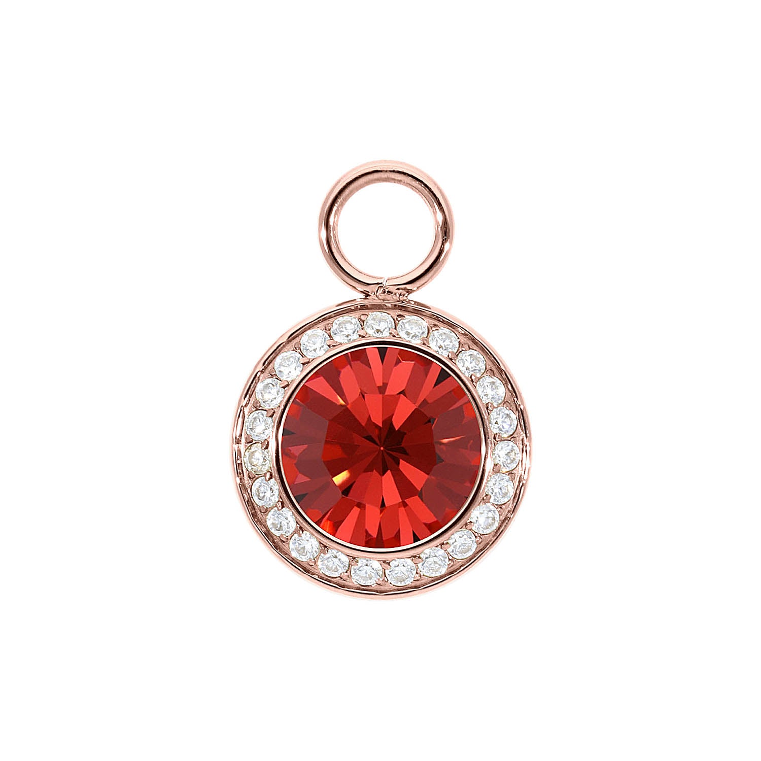 Tondo Deluxe Charm 13 mm - Roségold padparadscha