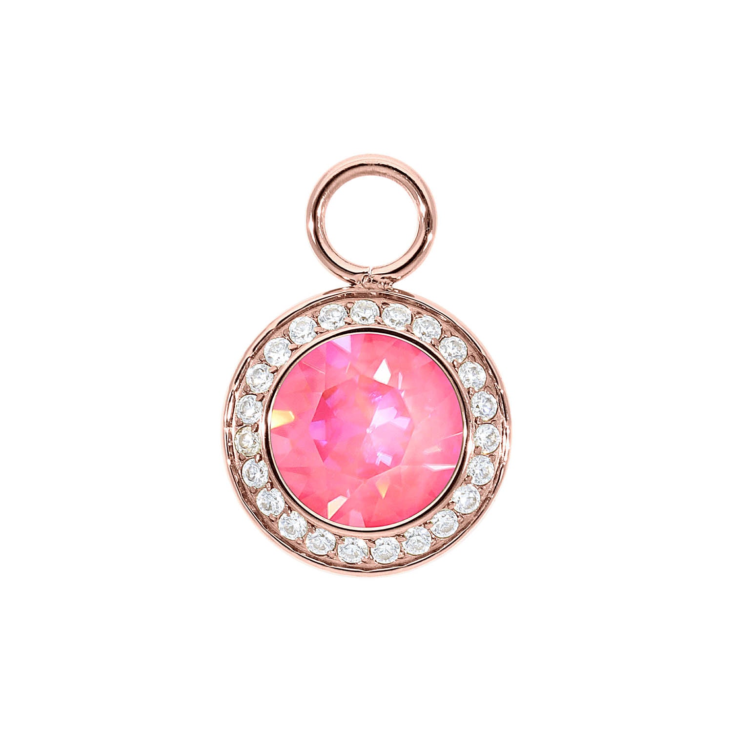 Tondo Deluxe Charm 13 mm - Roségold lotus pink delite