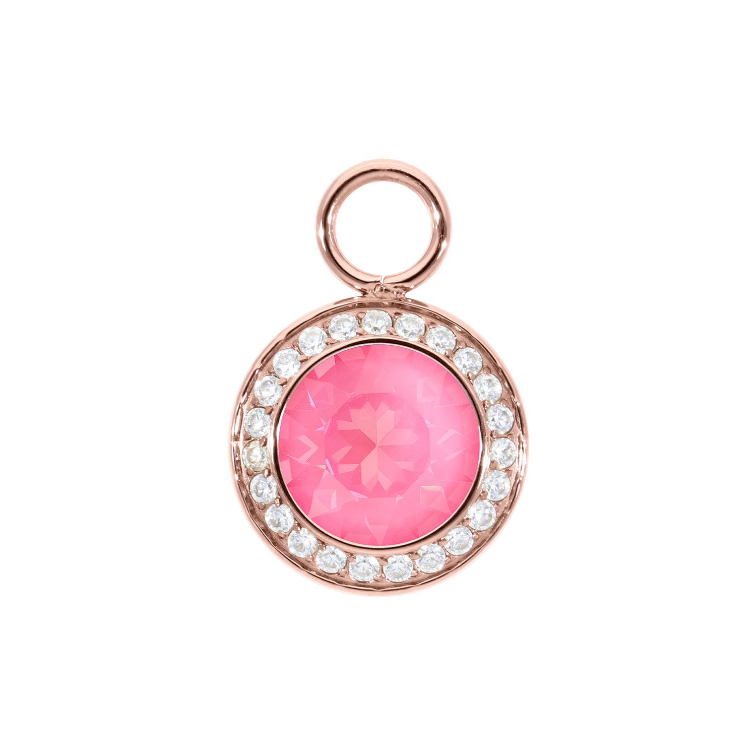 Tondo Deluxe Charm 13 mm - Roségold Crystal Dahlia Ignite