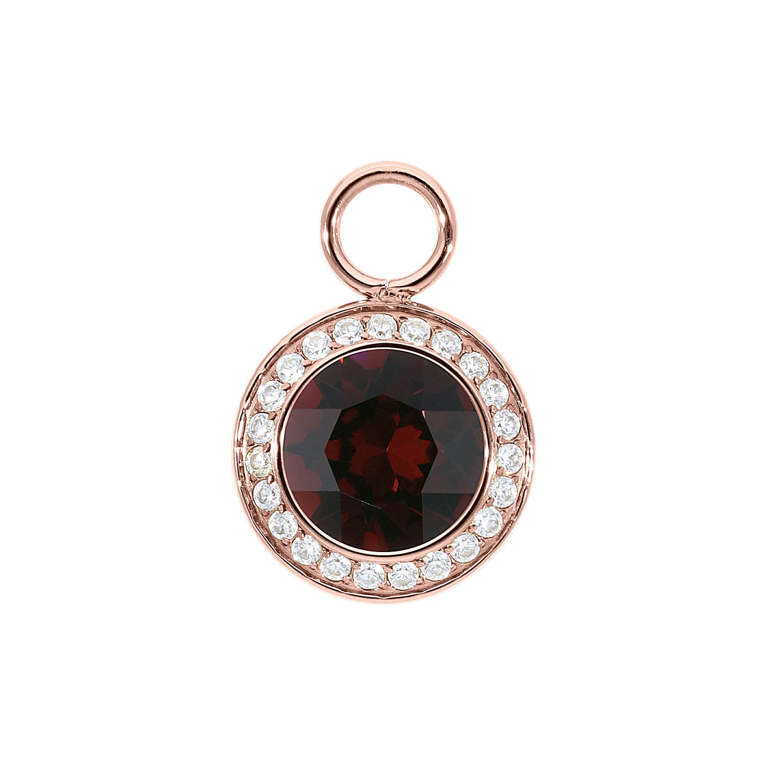 Tondo Deluxe Charm 13 mm - Roségold Burgundy