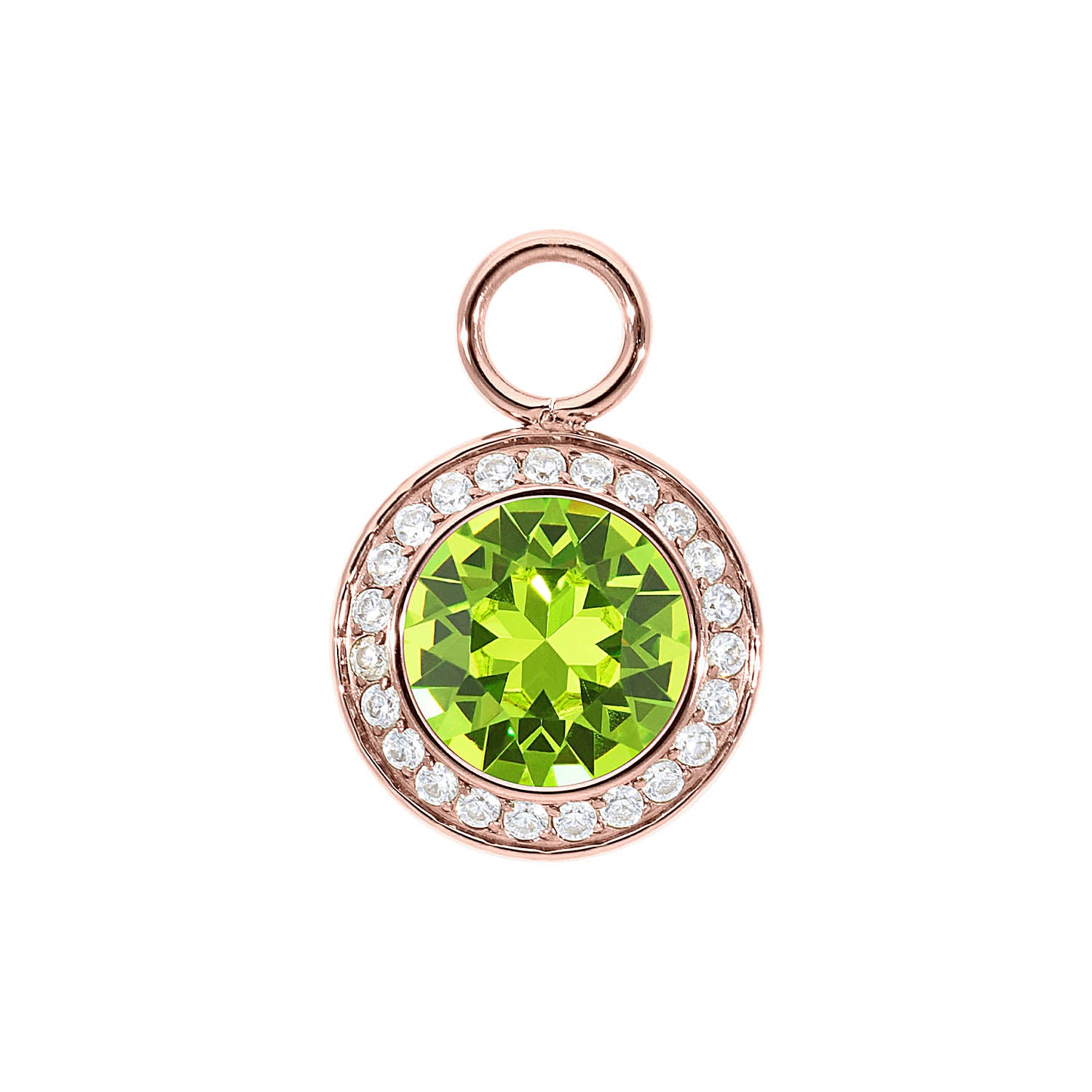 Tondo Deluxe Charm 13 mm - Roségold Citrus Green