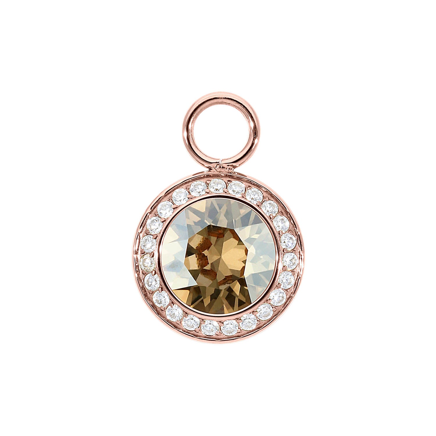 Tondo Deluxe Charm 13 mm - Roségold golden shadow