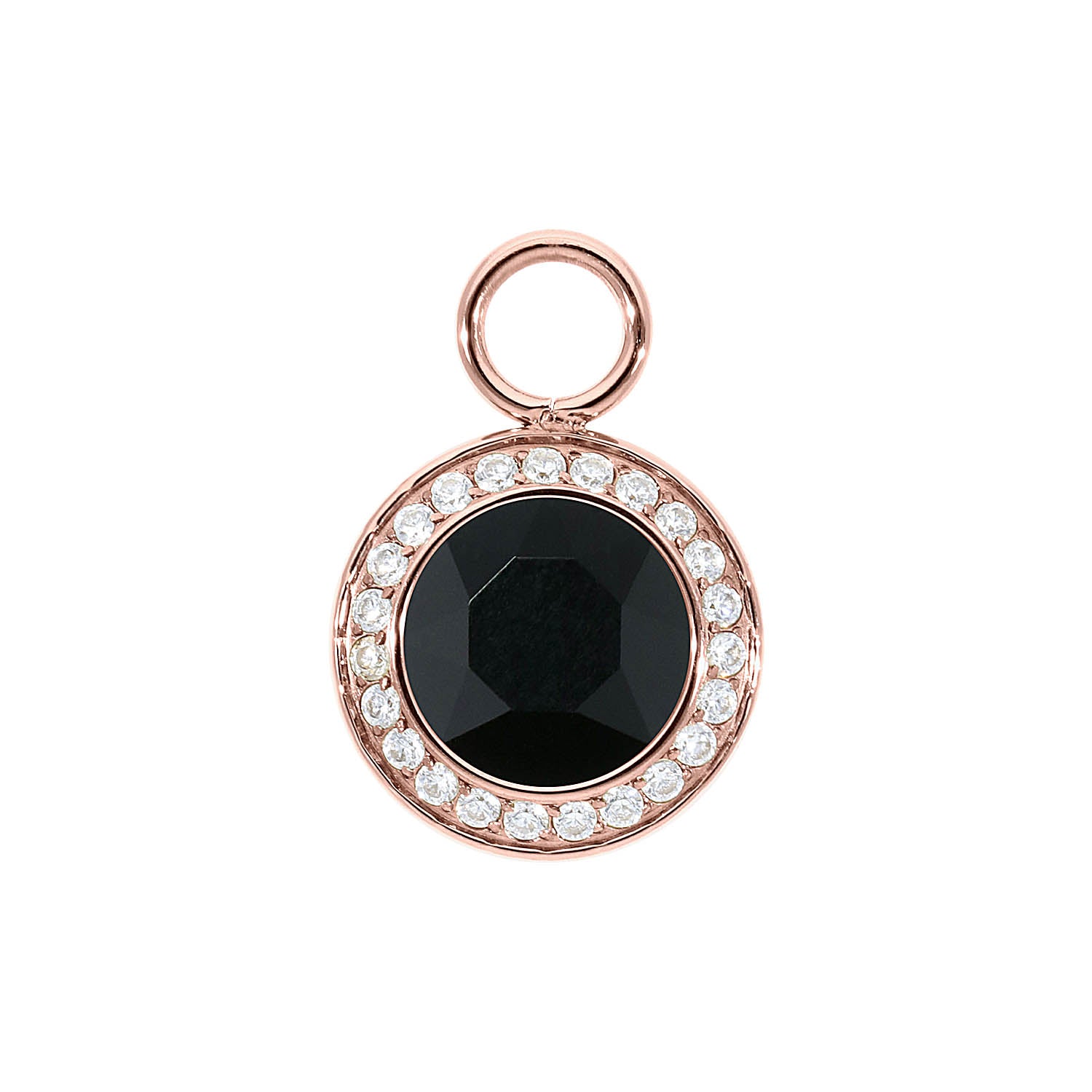 Tondo Deluxe Charm 13 mm - Roségold jet