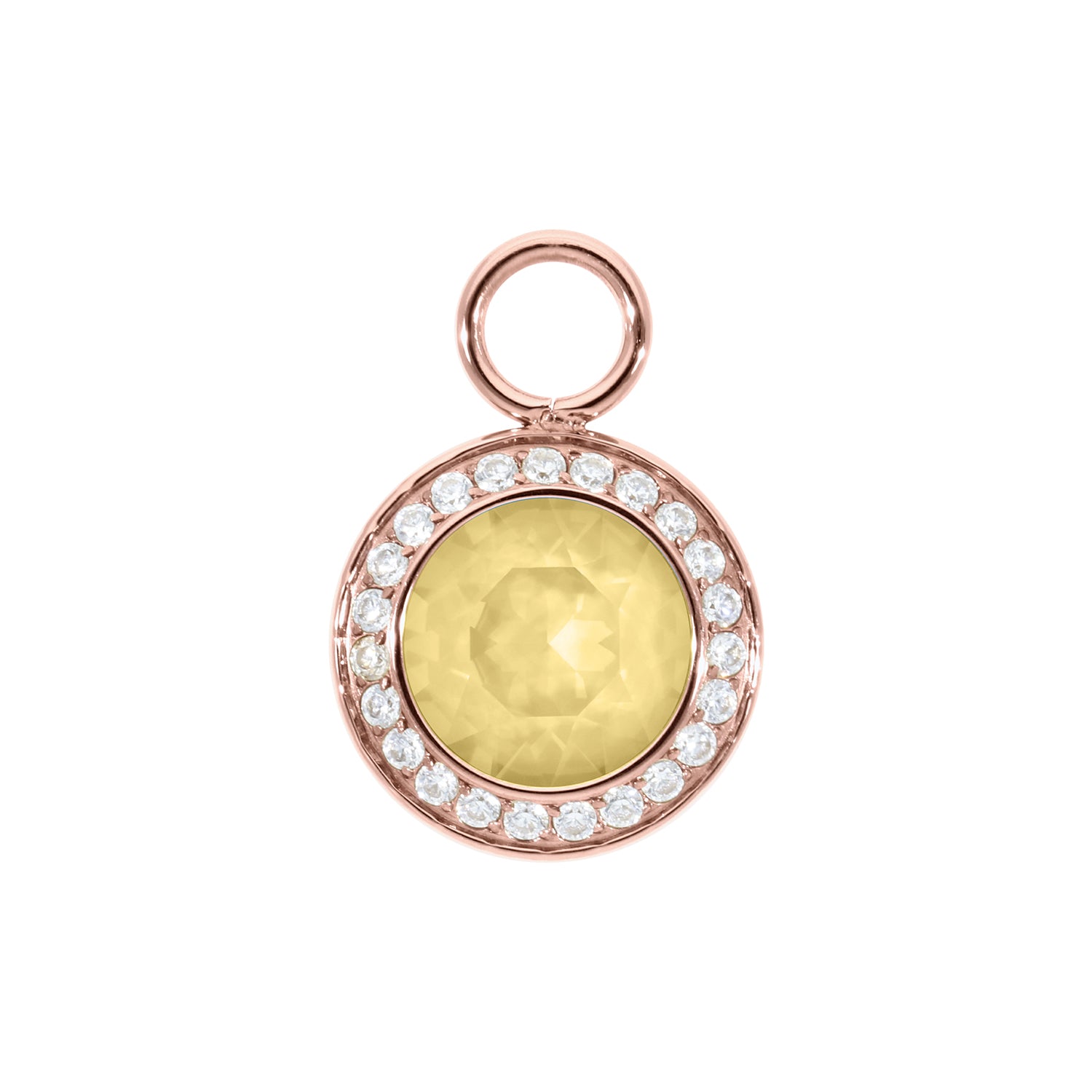 Tondo Deluxe Charm 13 mm - Roségold Recreated Dark Jonquil
