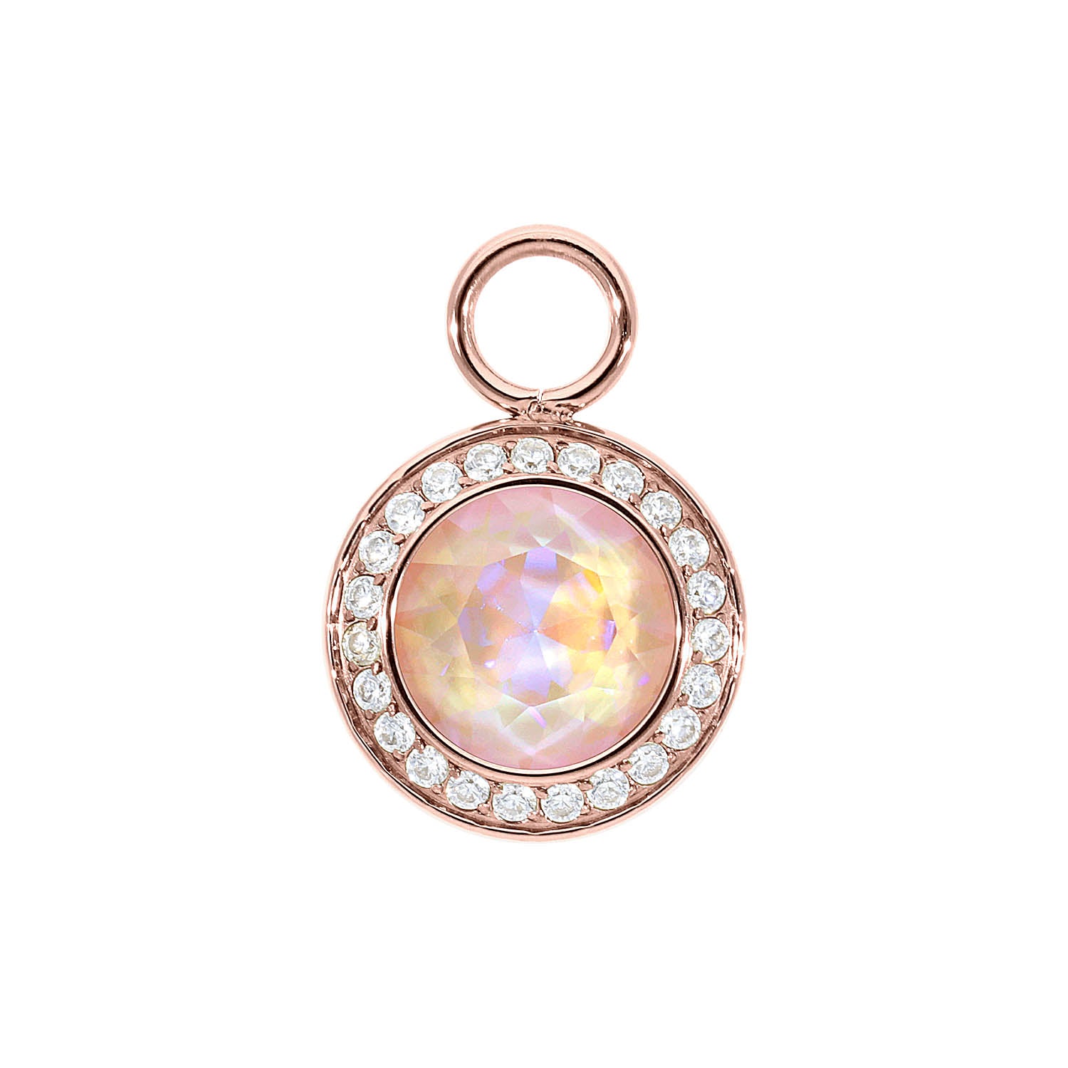 Tondo Deluxe Charm 13 mm - Roségold dusty pink delite