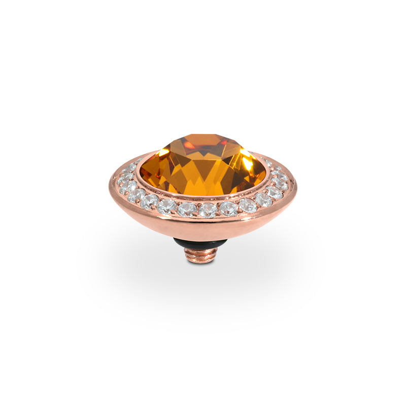 Tondo Deluxe Top 13 mm - Roségold Topaz
