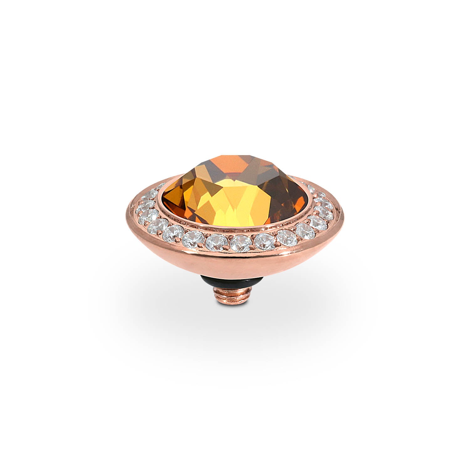 Tondo Deluxe Top 13 mm - Roségold light amber