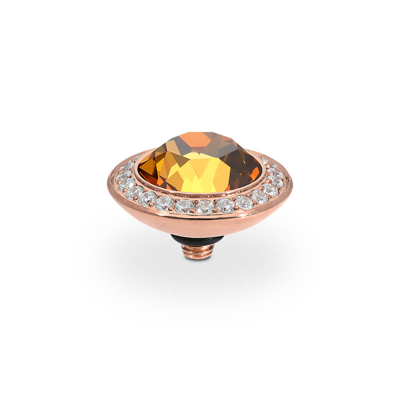 Tondo Deluxe Top 13 mm - Roségold light amber