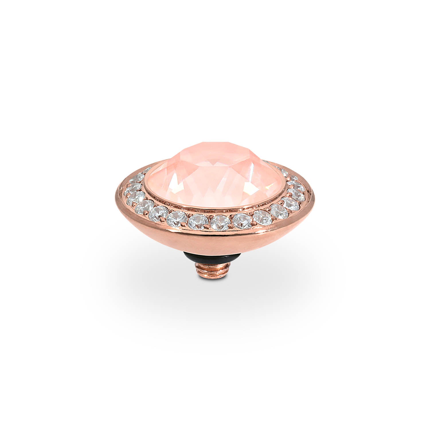 Tondo Deluxe Top 13 mm - Roségold Crystal Flamingo Ignite