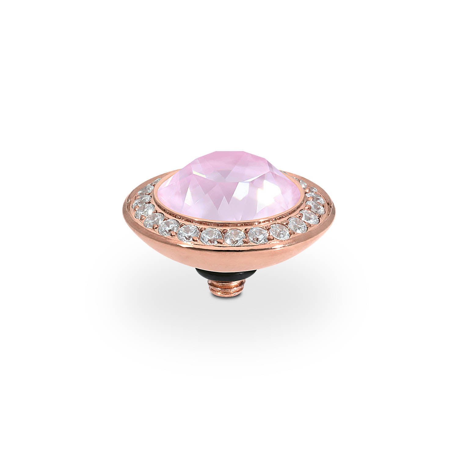 Tondo Deluxe Top 13 mm - Roségold crystal soft rose ignite