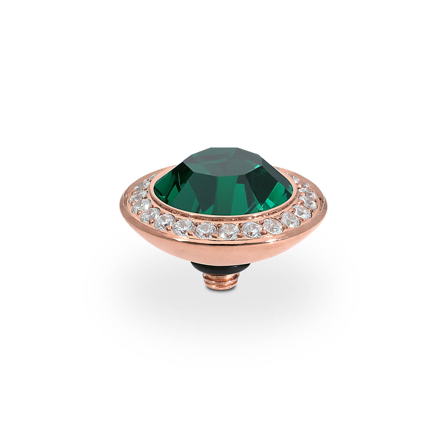 Tondo Deluxe Top 13 mm - Roségold emerald