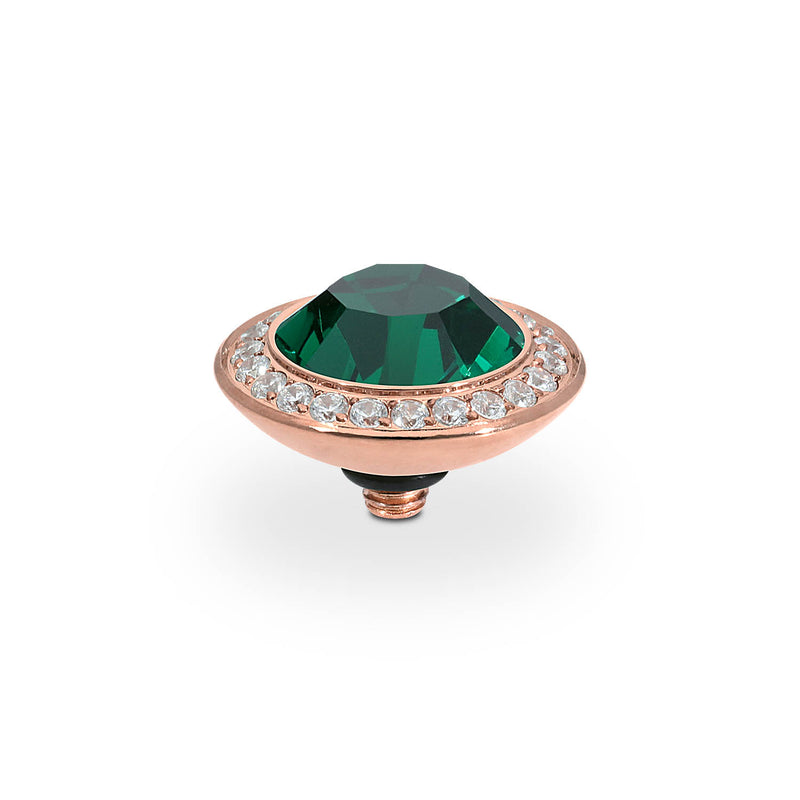 Tondo Deluxe Top 13 mm - Roségold emerald