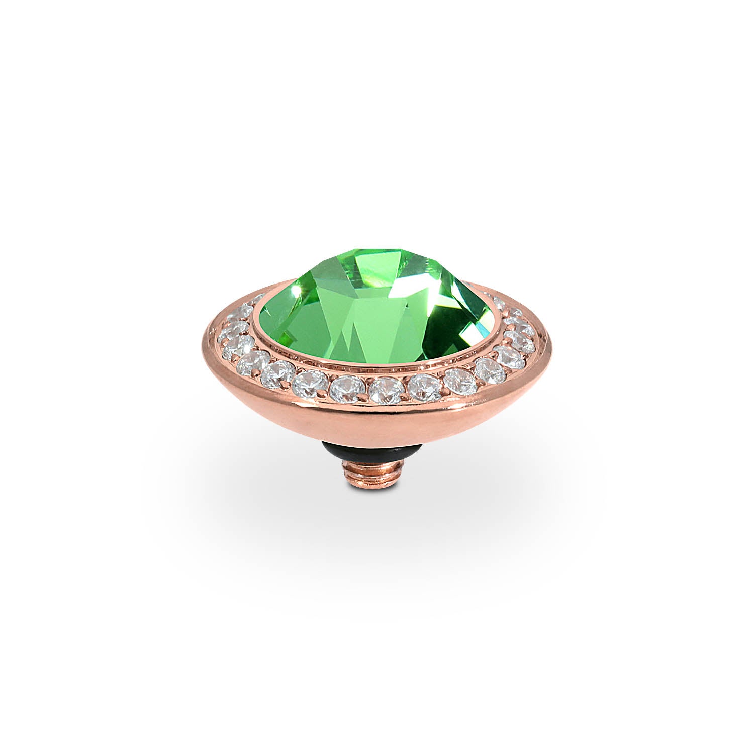 Tondo Deluxe Top 13 mm - Roségold peridot