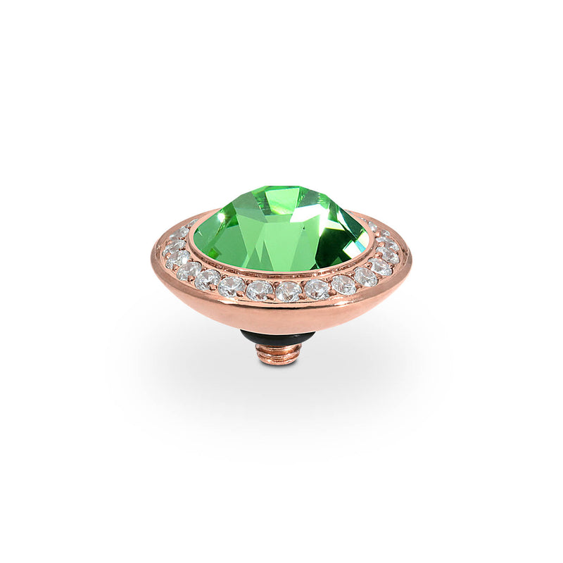 Tondo Deluxe Top 13 mm - Roségold peridot
