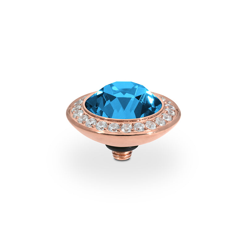 Tondo Deluxe Top 13 mm - Roségold Denim Blue