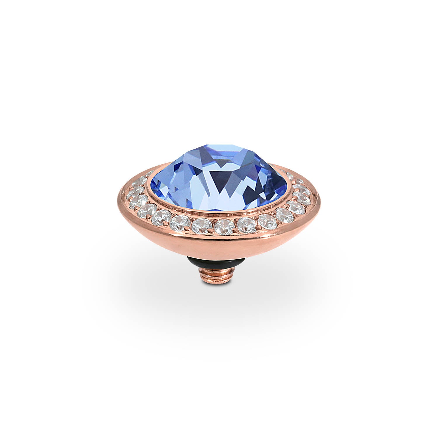 Tondo Deluxe Top 13 mm - Roségold light sapphire