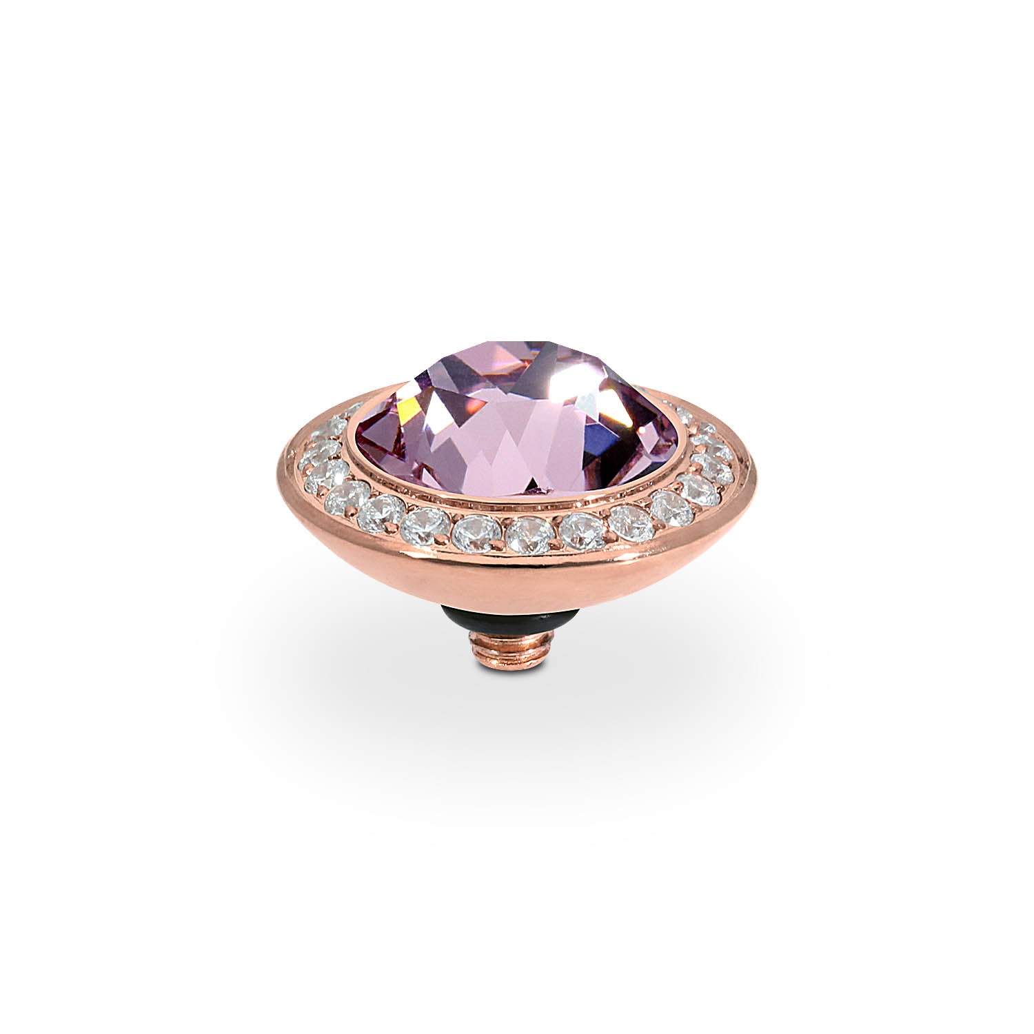 Tondo Deluxe Top 13 mm - Roségold light amethyst