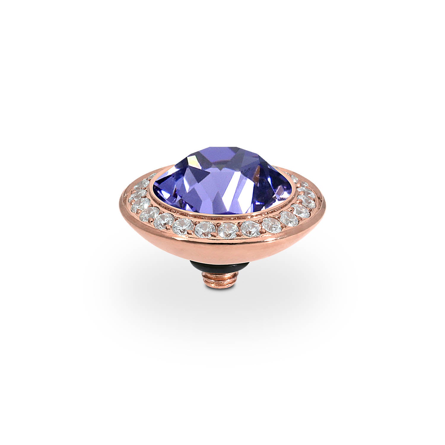 Tondo Deluxe Top 13 mm - Roségold tanzanite
