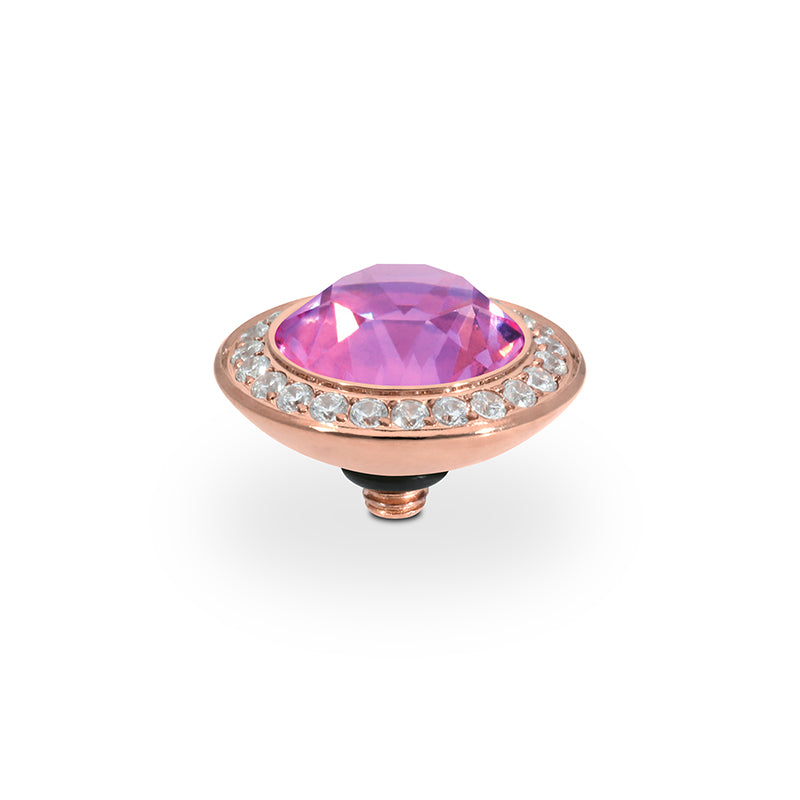 Tondo Deluxe Top 13 mm - Roségold Crystal Orchid Ignite