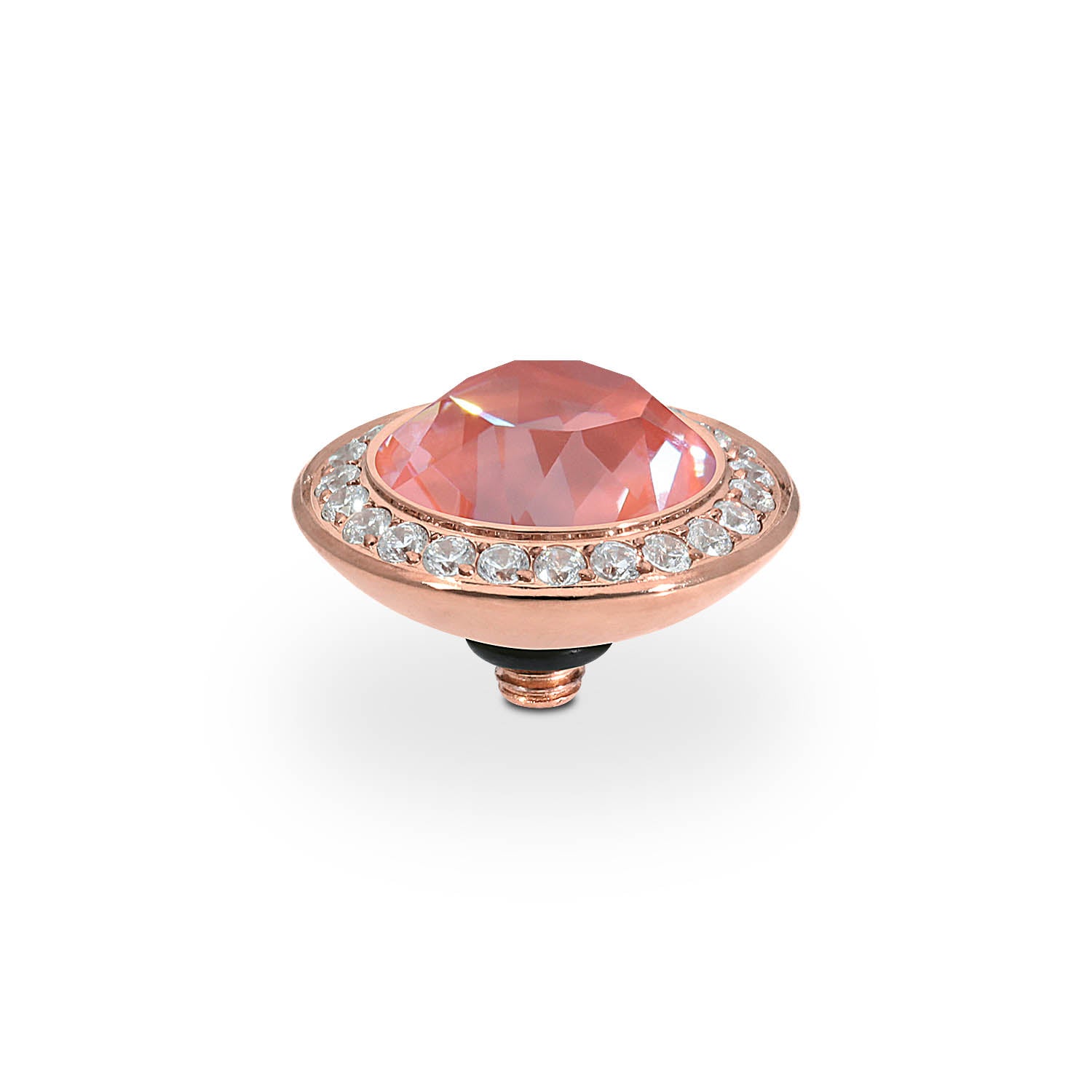 Tondo Deluxe Top 13 mm - Roségold crystal maroon ignite