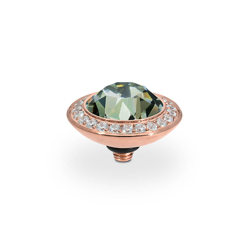 Tondo Deluxe Top 13 mm - Roségold black diamond