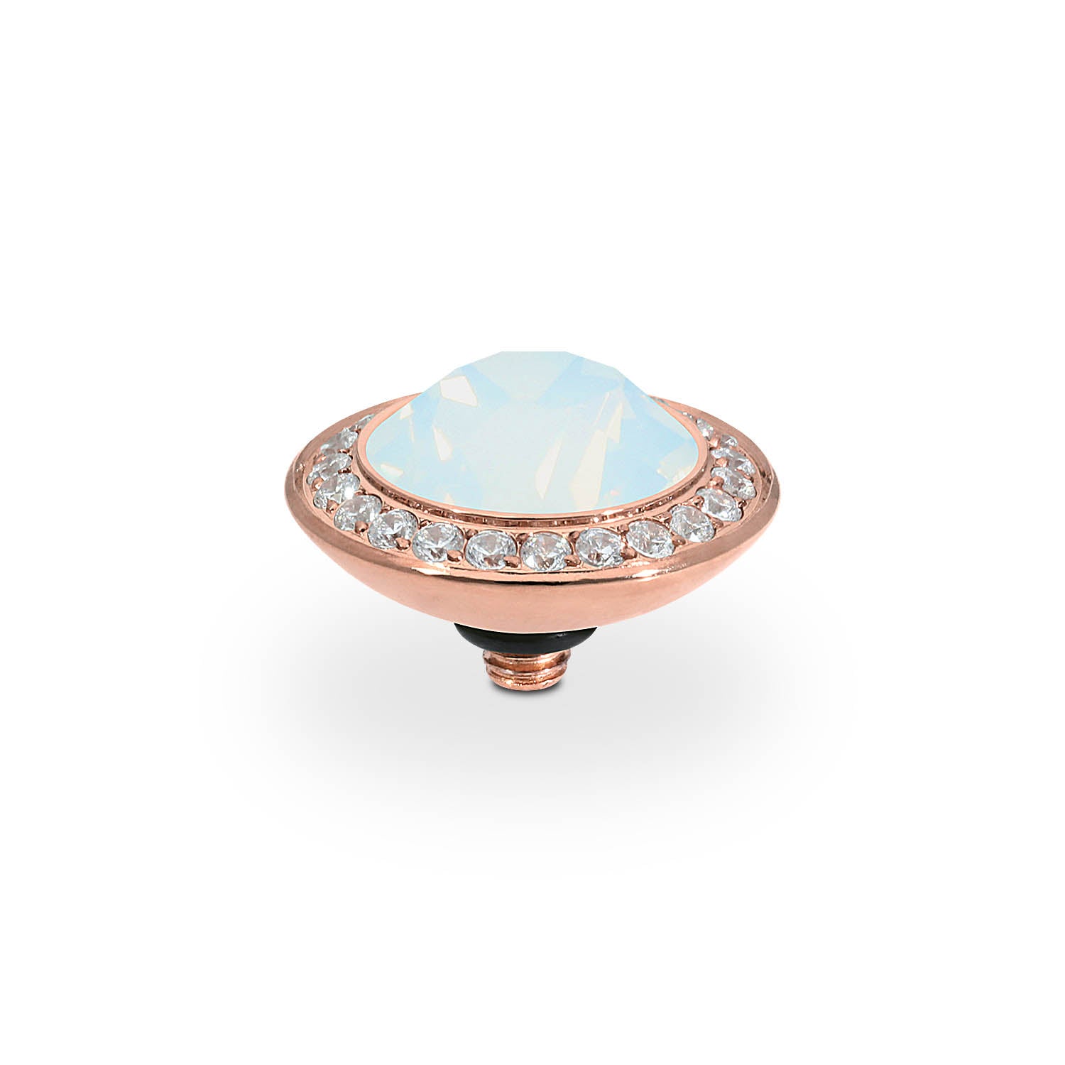 Tondo Deluxe Top 13 mm - Roségold white opal