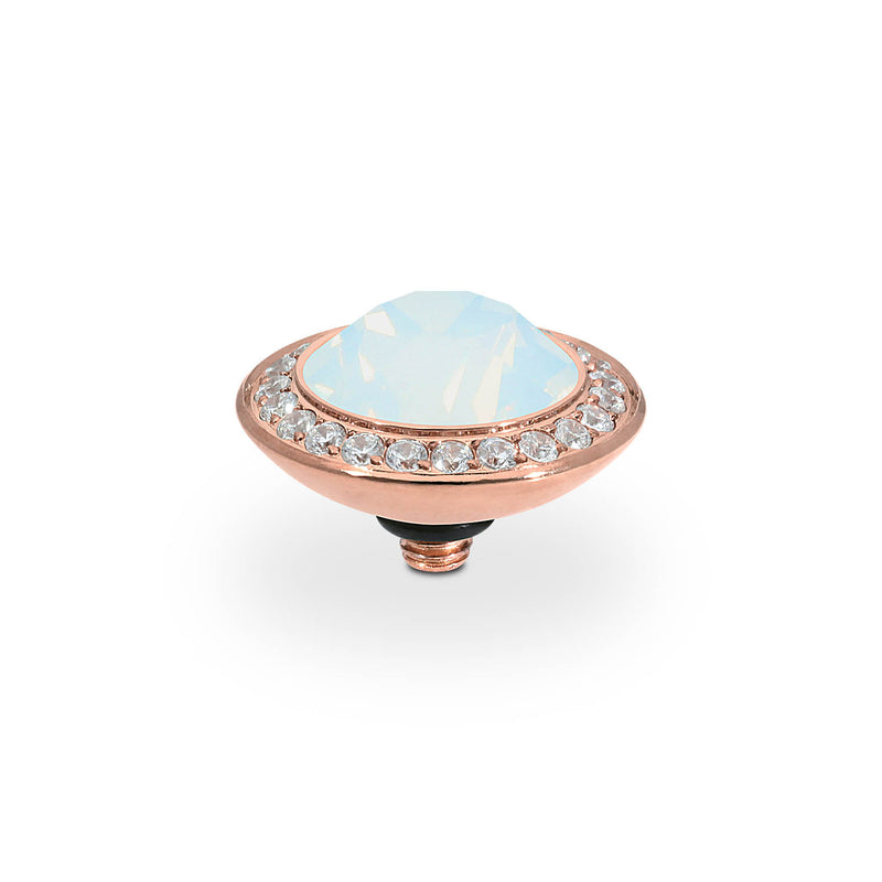 Tondo Deluxe Top 13 mm - Roségold white opal