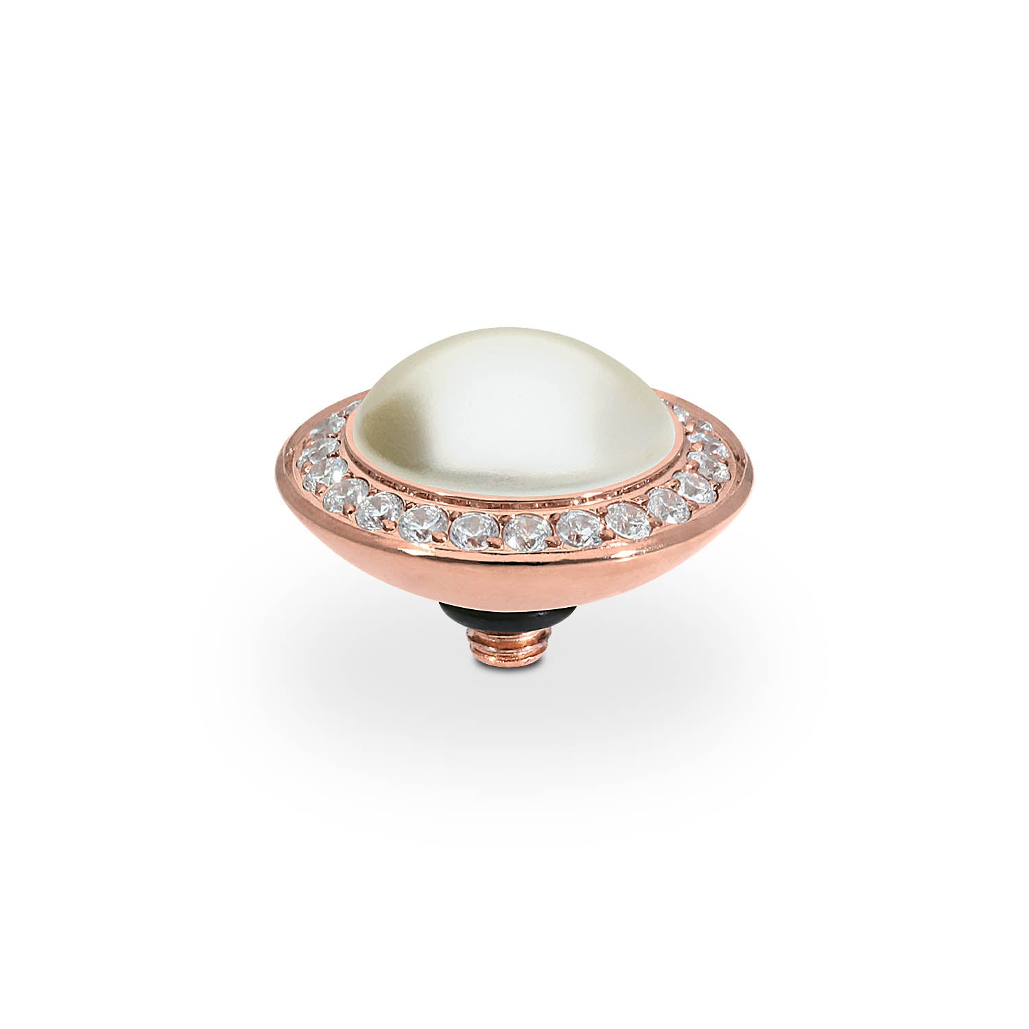 Tondo Deluxe Top 13 mm - Roségold cream pearl